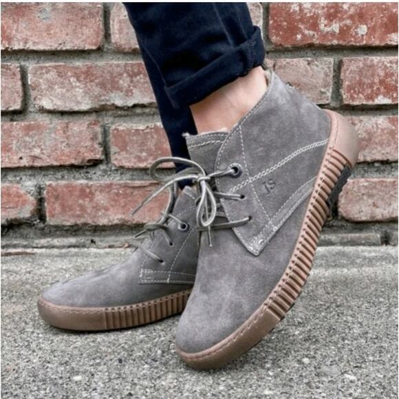Josef Seibel Grey Suede Lace Up Outdoor Grunge Ankle Maren 02 Boots Size 7.5 - Picture 1 of 9